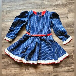 Vintage Handmade Floral Long Sleeved Dress